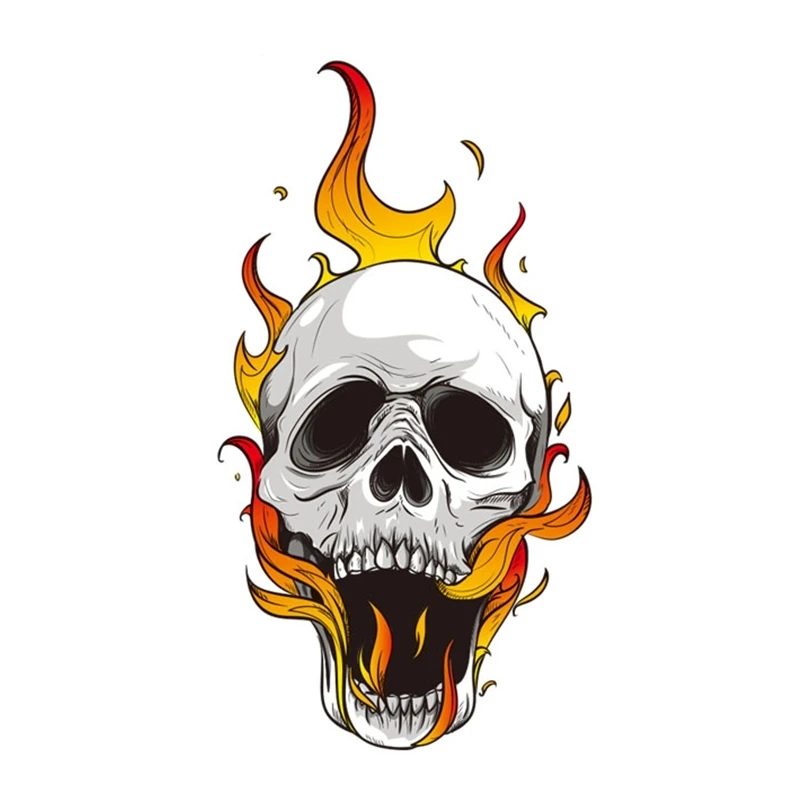 V59# Car Sticker Cool Skull Flames Waterproof Vinyl Decal Car Accessories Pegatinas Para Coche DIY Car Styling