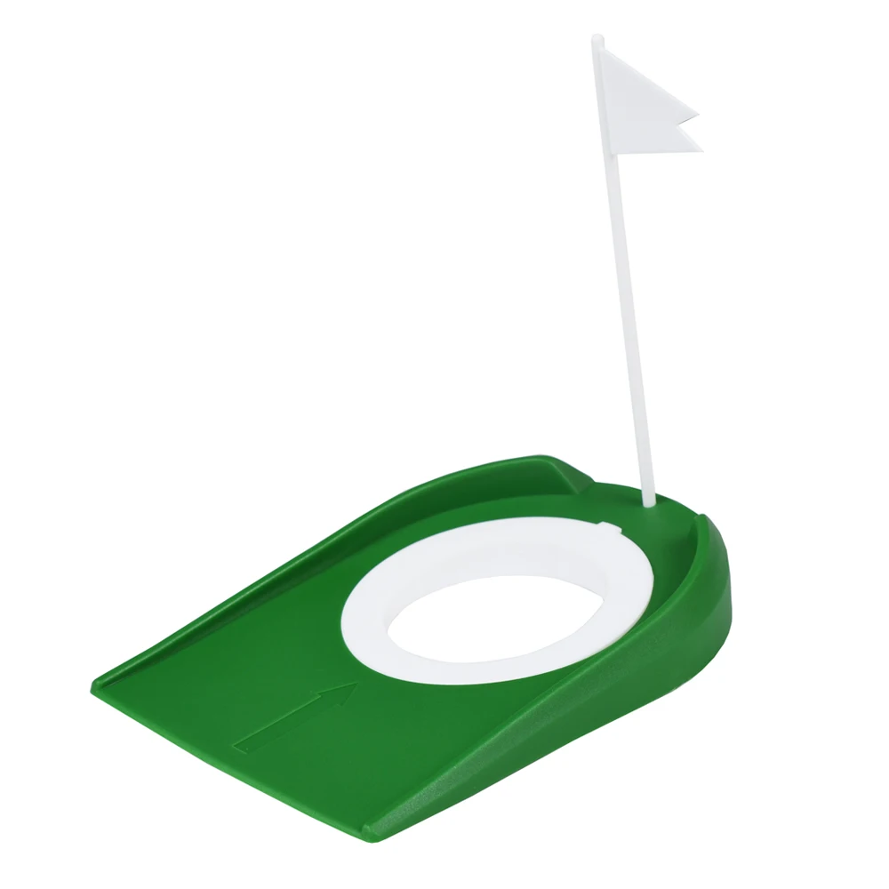 Entrenador de Putting de Golf para interiores con bandera de agujero, Putter verde, Ayuda de práctica, patio en casa, Ayuda de entrenamiento al aire