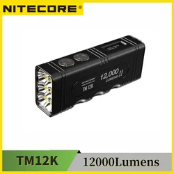 NITECORE-linterna táctica recargable TM12K USB-C, luz de troca portátil de 12000 lúmenes, batería integrada