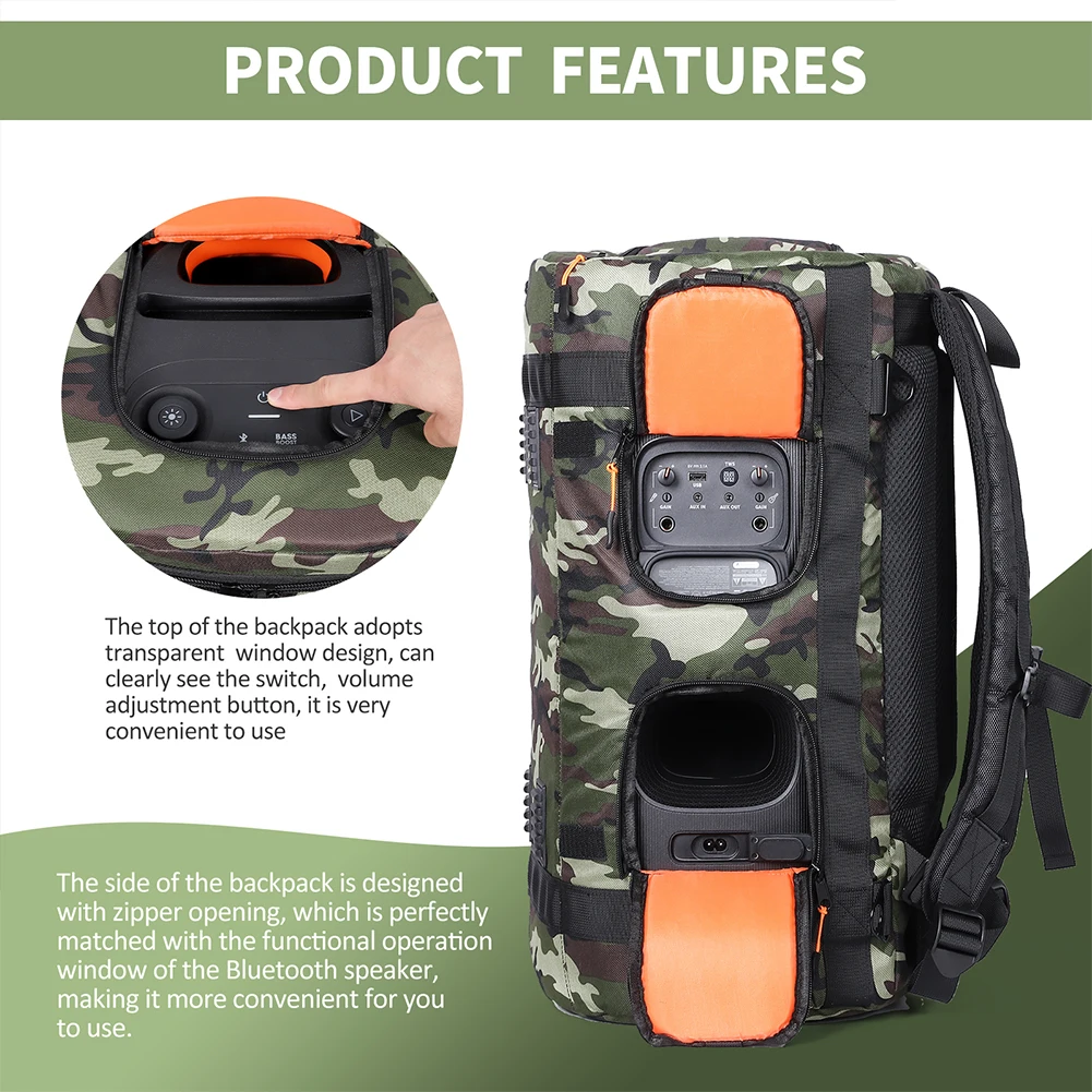 Waterproof Speaker Shoulder Bags Large Capacity Speaker Protection Case Storage Bag with Adjustable Strap for JBL Partybox 110