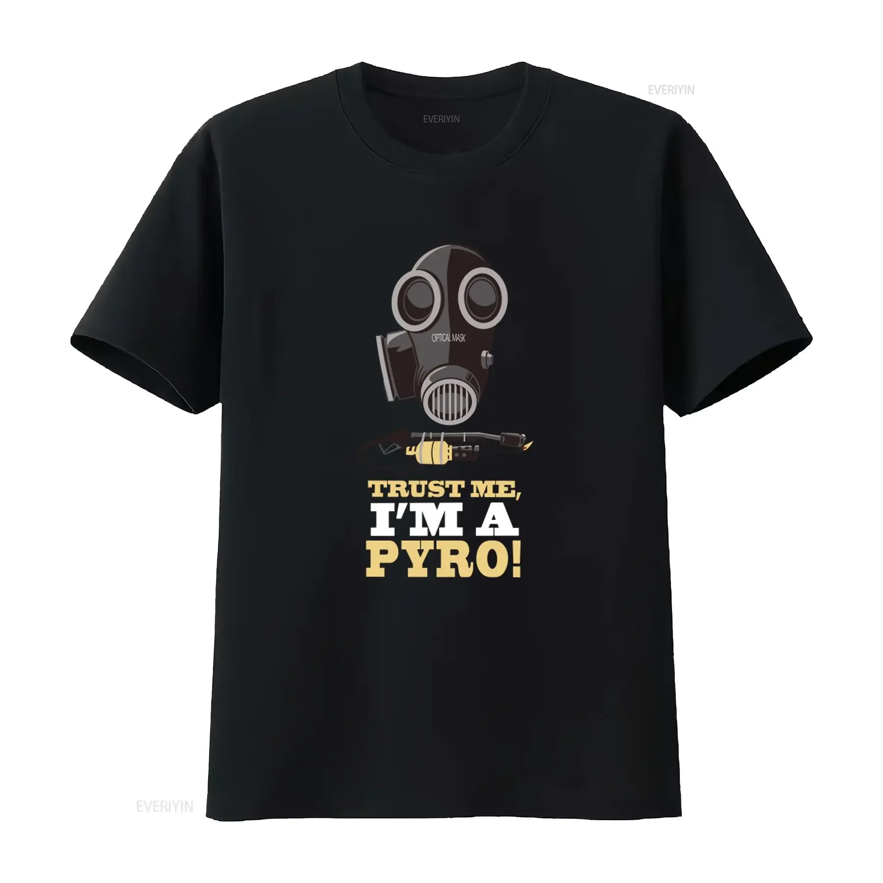 Team Fortress 2 Red Pyro Gas Mask Design T Shirt Trust Me I'm A  vintage Washed graphic designer clothes Breathable fashion