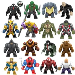 Big Size Thanos Thor Captain Carnage Venom Deadpool Wolverine America Anti-Hulk New Large Building Block figure giocattolo per bambini