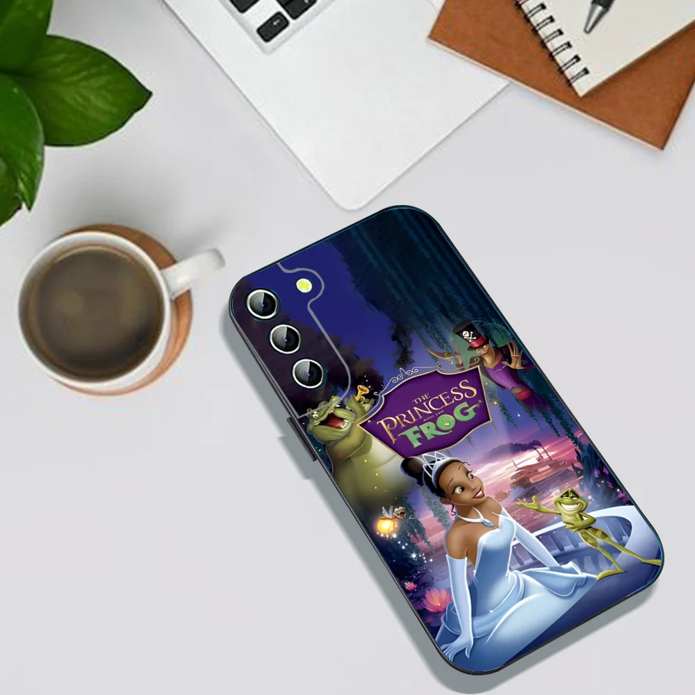 P-Princess And Frog Phone Case For Samsung Galaxy A52 A12 A51 S21 Edge S22ULTRA S23 S20LITE Plus Ultra Black Cover