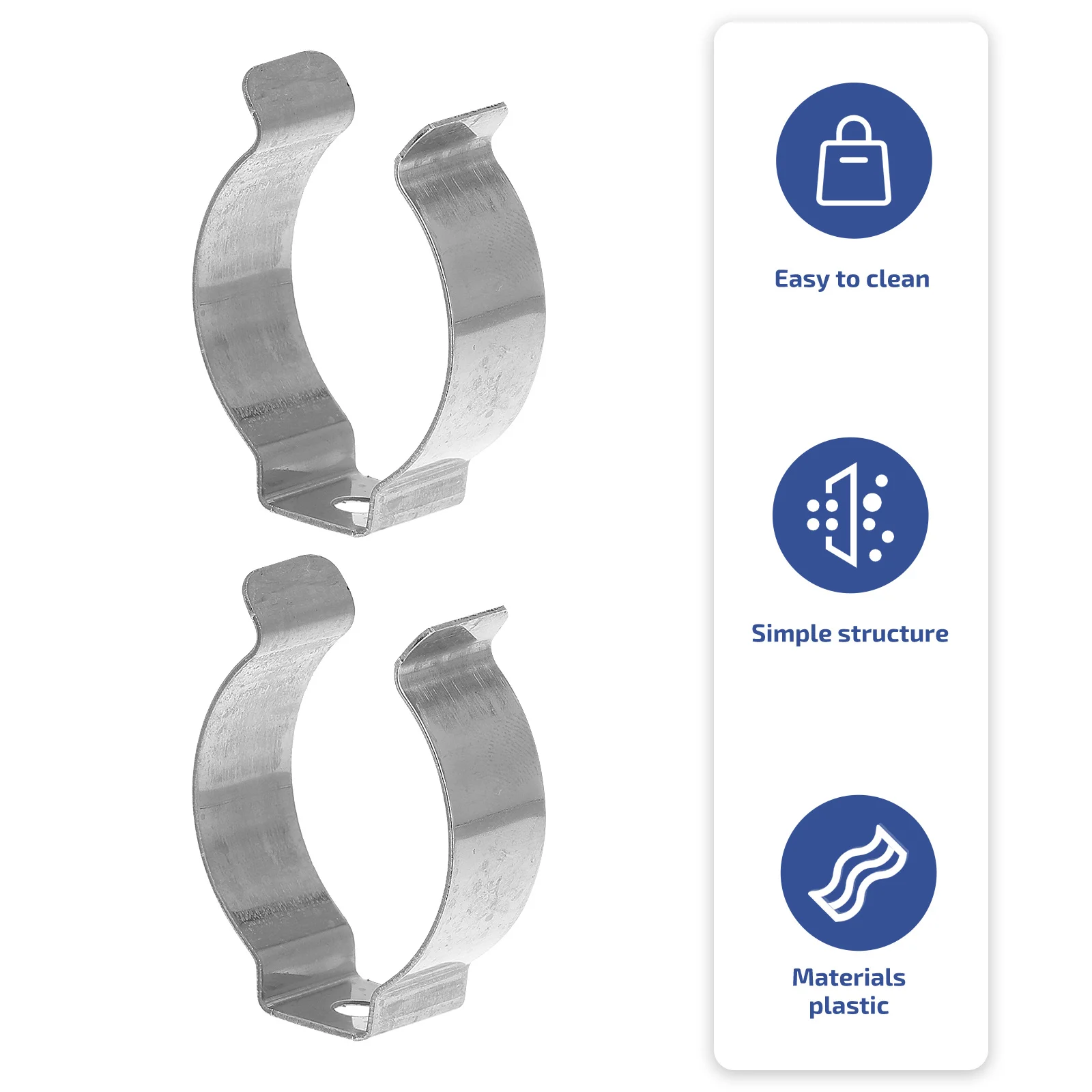 

30Pcs Heavy Duty Stainless Steel U Shape Clips for Tube Light Lamp Holder Grip Organizer Non Integrated Indoor Outdoor Use