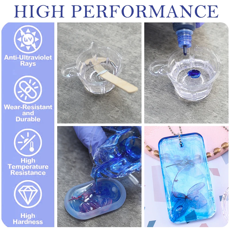 2000ML Epoxy Resin Kit 1:1 Ratio Crystal Clear Epoxy Resin Bubble-Free Anti-Yellowing Resin for Casting, DIY, Resin Art, Molds