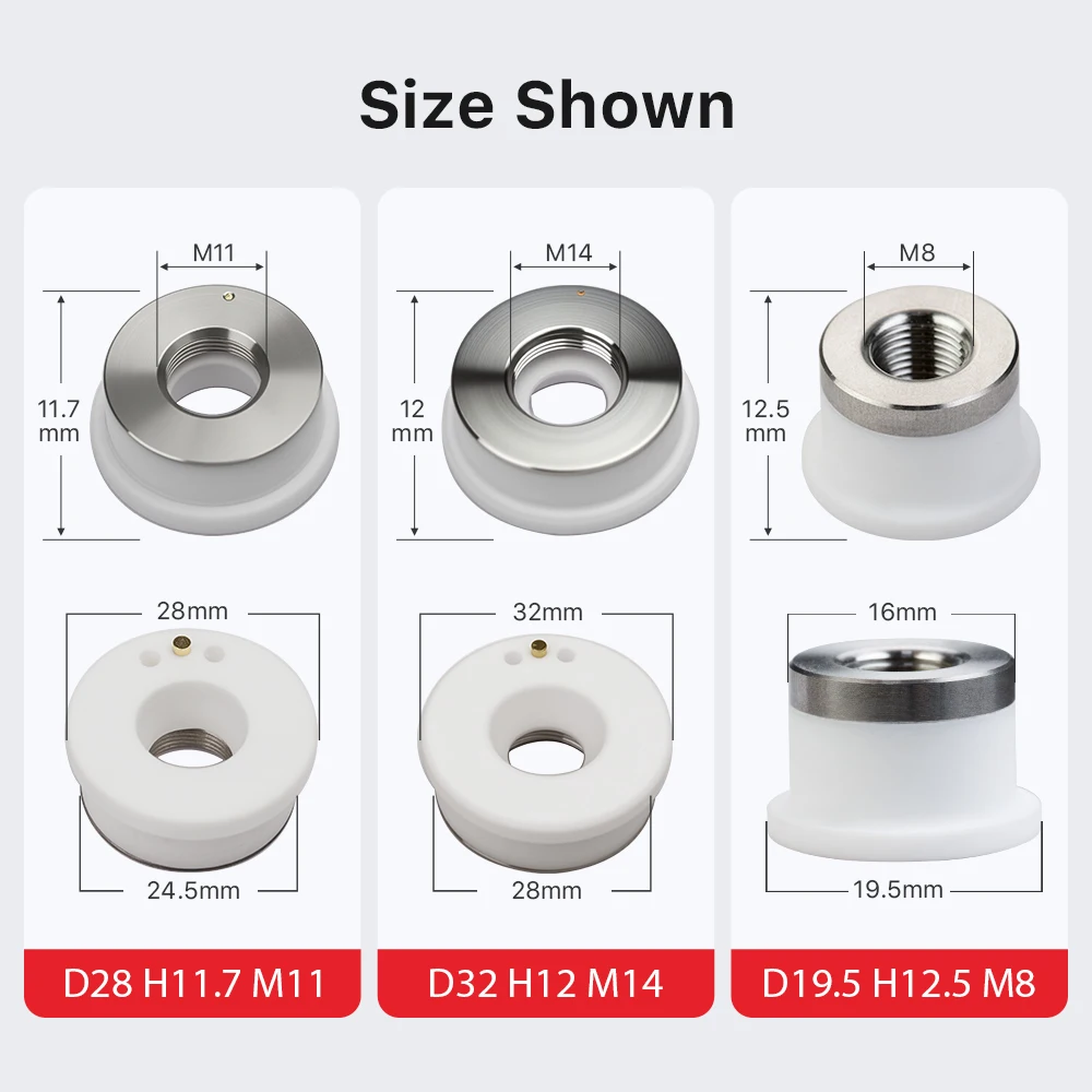 الليزر السيراميك أجزاء الجسم المواد الاستهلاكية الفوهات حامل D32/28 ل Precitec Raytools Bodor Boci WSX الألياف آلة القطع بالليزر رئيس