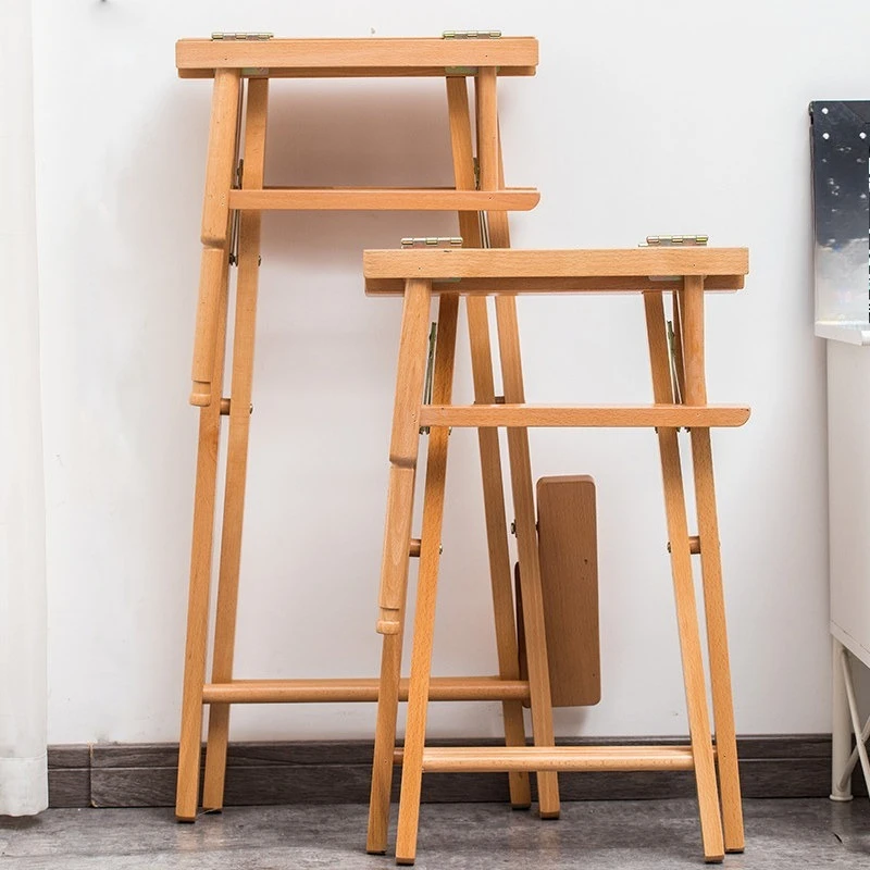 Solid wood director chair portable outdoor canvas makeup chair prop display folding  casual backrest high chair