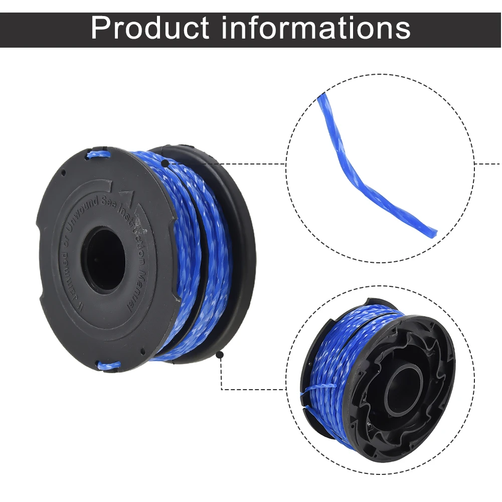 Compatible with For Black & Decker GL652 GL653 GL650 Premium Spool & Line Set for Long Lasting Trimming Performance