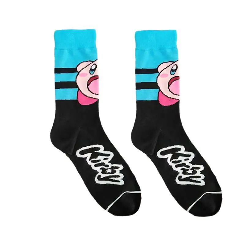 Anime Kirby Men\'s socks Cartoon Sock Pure Cotton Male Fashion Trend Tube Socks Adult Sports Socks Children\'s Toy Birthday Gift