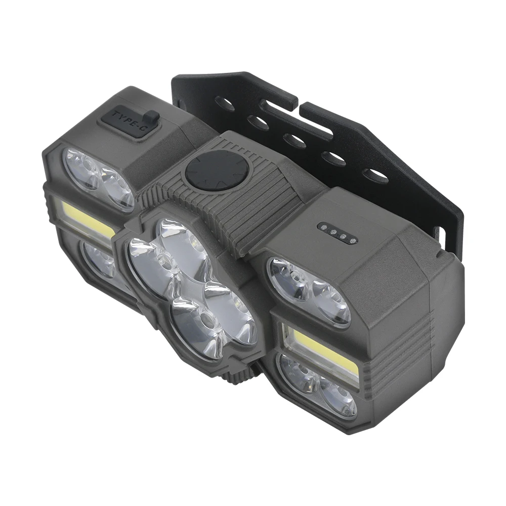 BORUiT BR14 LED Headlamp 1800LM Powerful Headlight  8-Modes USB-C Rechargeable Work Light Waterproof Fishing Camping Head Light