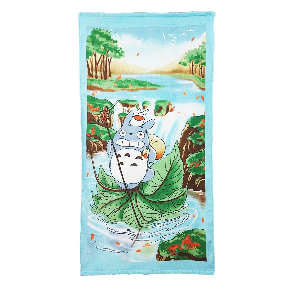 

Japanese Cartoon Anime Cats Children Bath Towel Luxury for Kids Bathroom Beach 60*120 Cotton Velour Terry