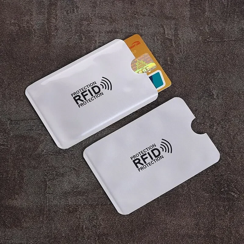 RFID Blocking Card Sleeve Aluminum Foil Anti-theft Swipe Anti-demagnetization Case Shielding Bag