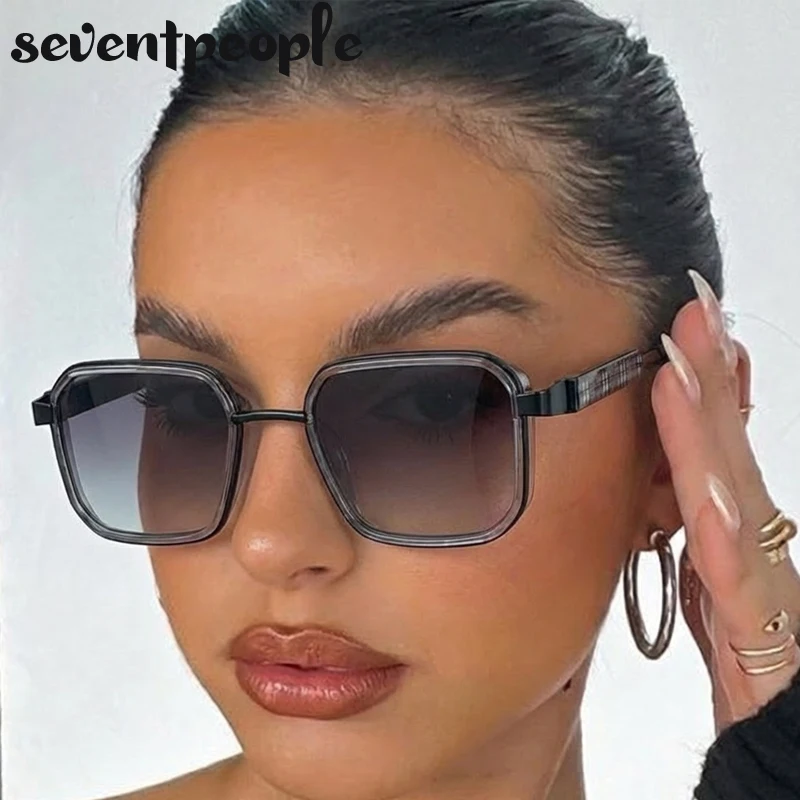 

Trendy Oversized Square Punk Sunglasses Women 2026 Luxury Brand Classic Metal Frame Travelling Sun Glasses Retro Outdoor Shades