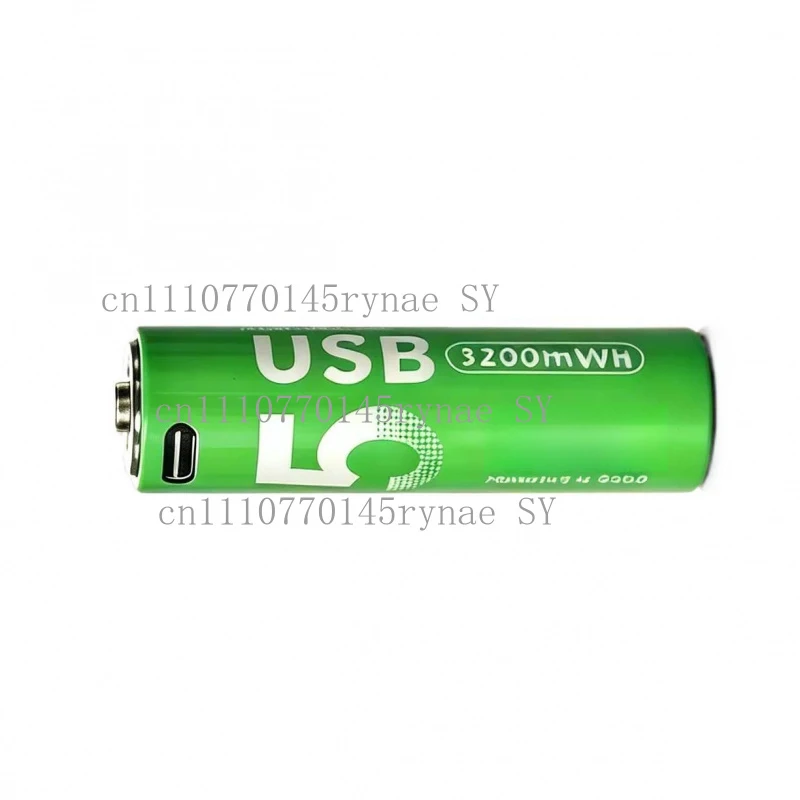 New 1.5V AA Rechargeable Li-ion Battery 3200mWh Type-C USB Charging 1500 Cycles with Free Storage Box