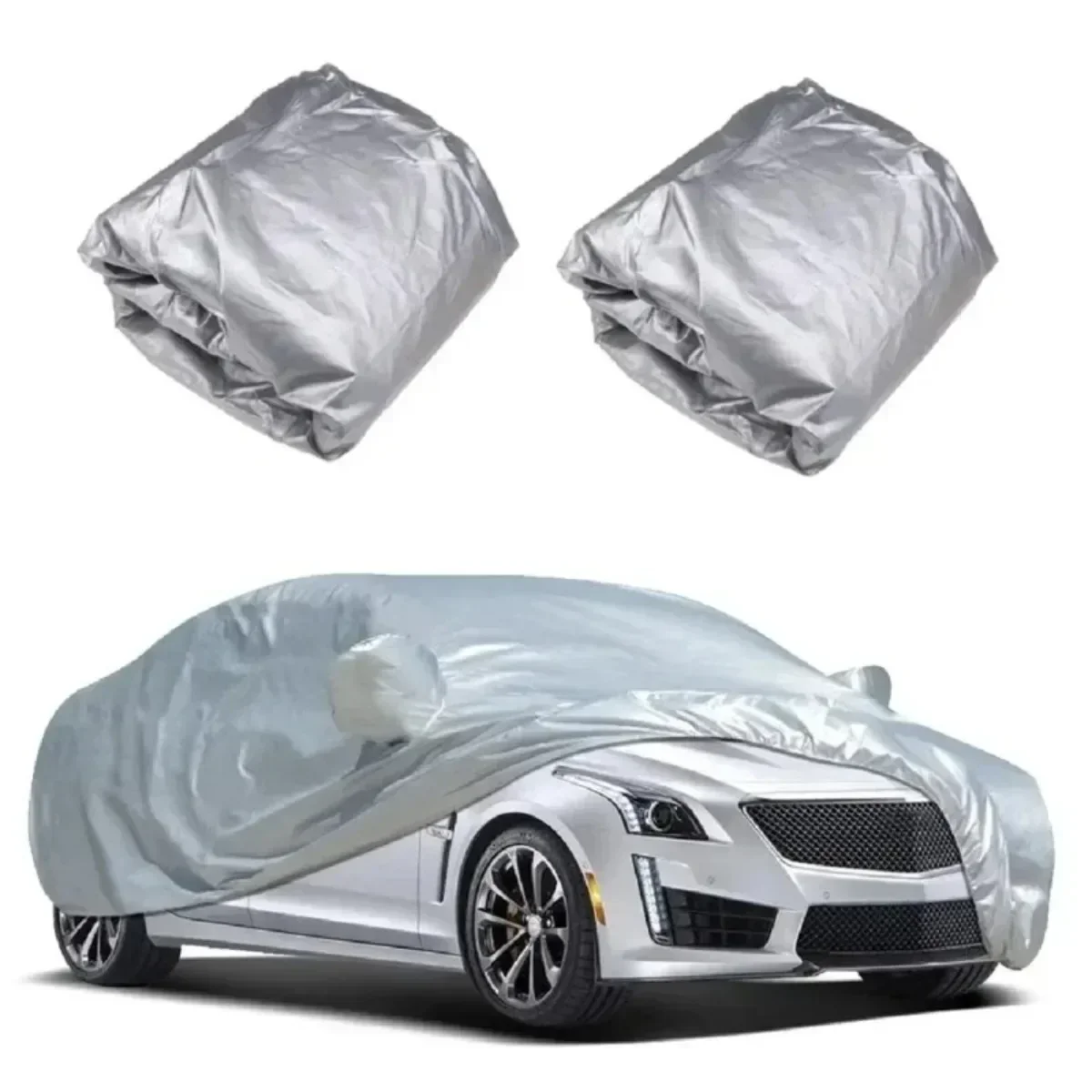 

Universal Full Car Cover Portable Outdoor Waterproof UV Protection Anti-Scratch Resistant Car Clothing Auto Dust Cover Accessory
