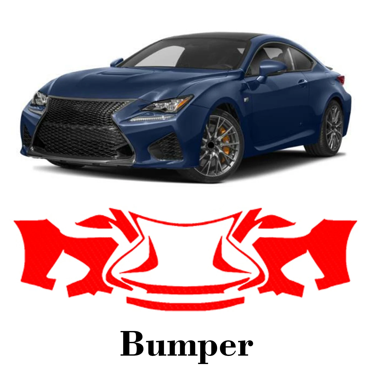 

Car Precut Paint Protection Film Front Bumper Anti-scratch Exterior TPU PPF For Lexus RC-F 2015-2019