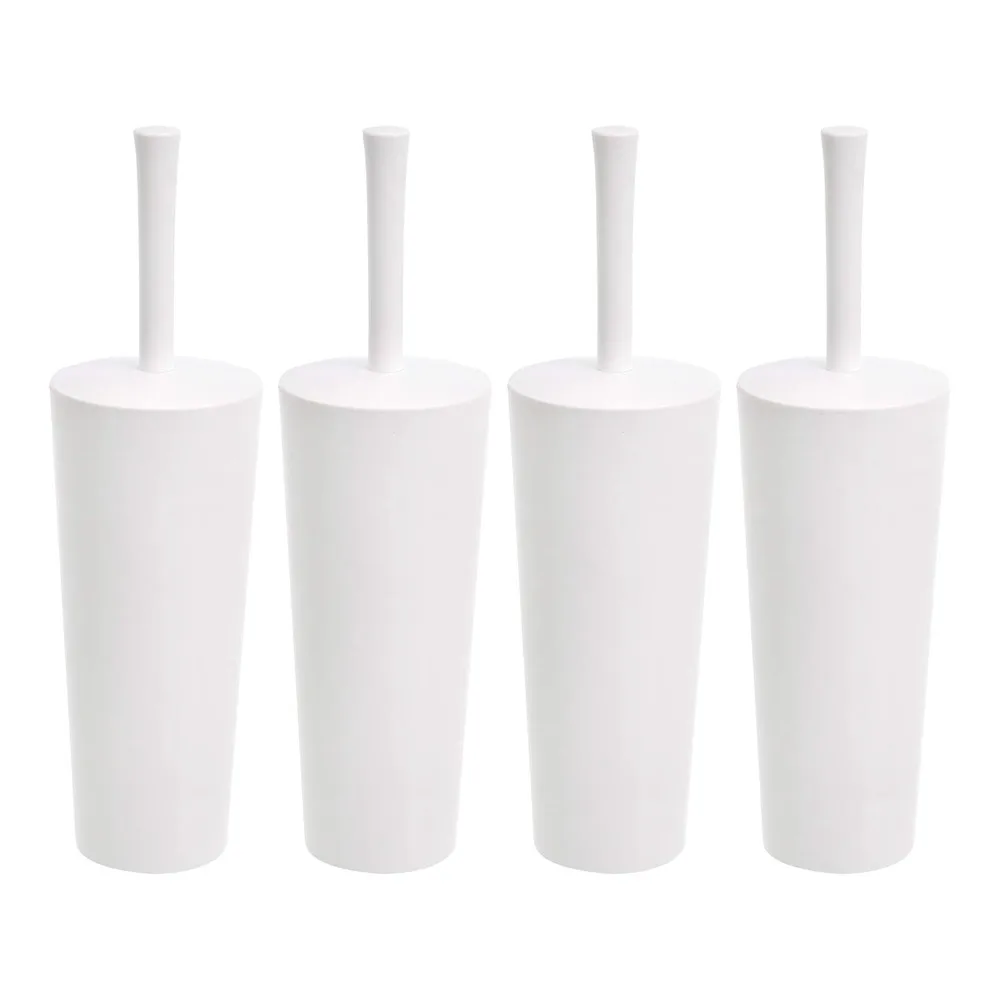 

Toilet Brush and Holder Set - 4-pack, White 15.7"L x 4.5"W x 4.5"H