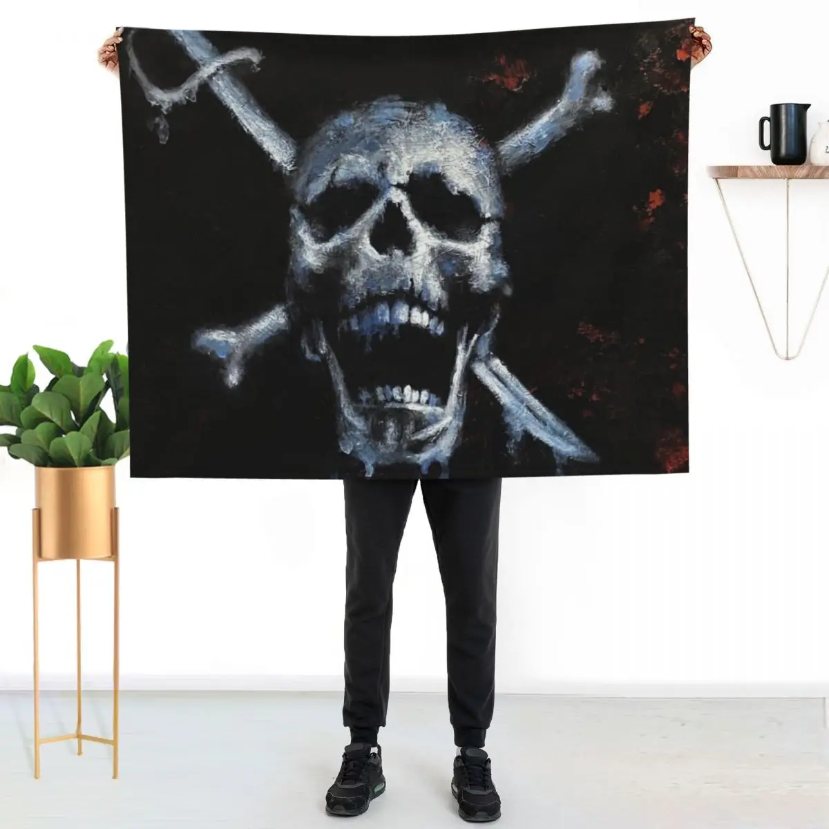 

The Jolly Rodger Throw Blanket Soft Warm Blanket Gift for Grandparents