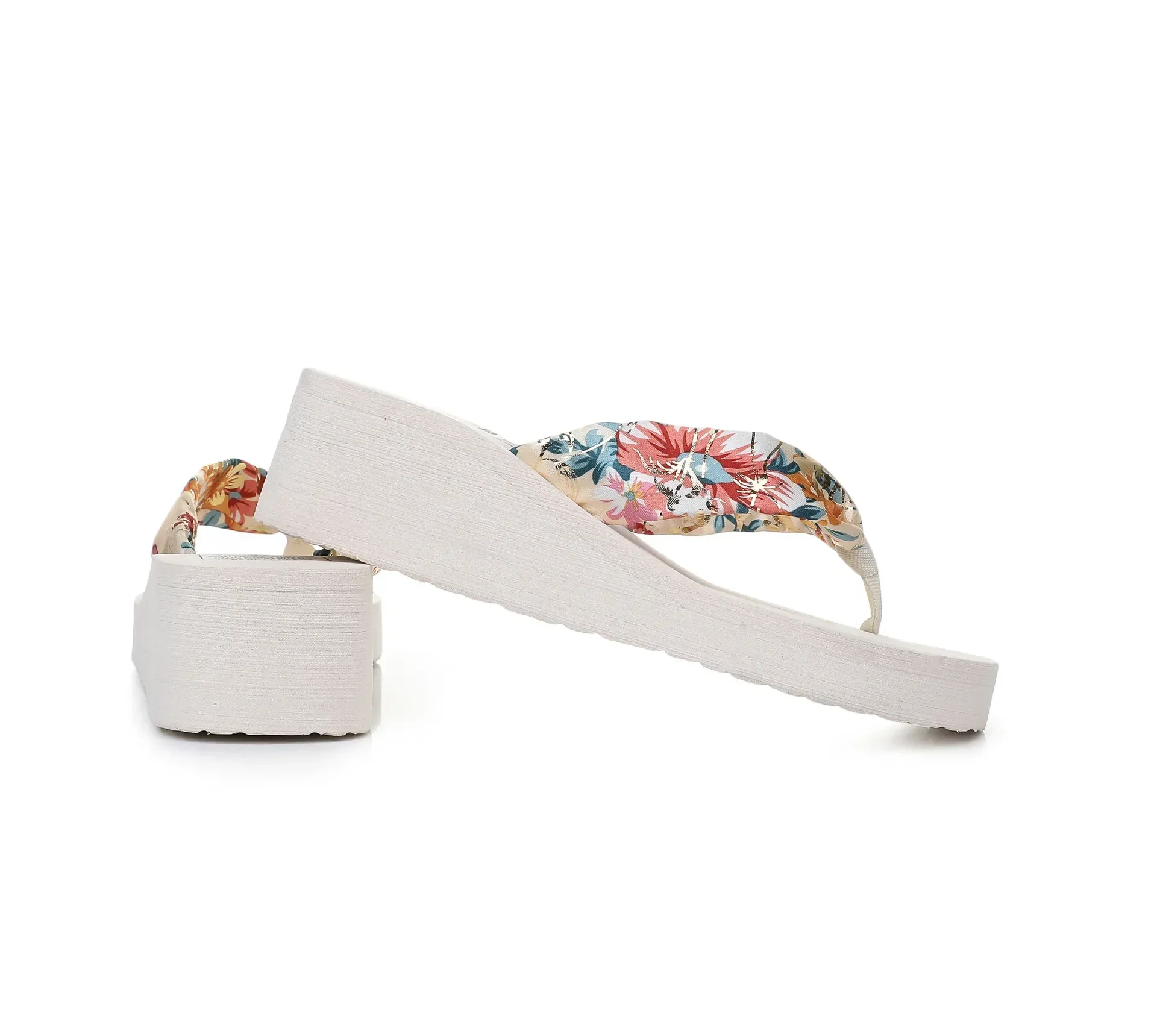Damen Flip-Flops Sommer Strand Plateau-Slipper Lässige Outdoor-Keilsandalen Sommer Damenschuhe – Detail 23