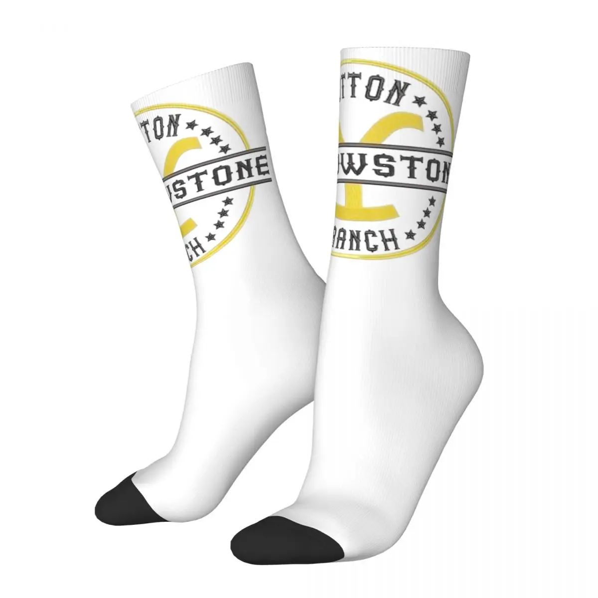 Cowboy Et De Yellowstone Dutton Ranch Unisex Socks,Windproof 3D Print Happy Socks Street Style Crazy Sock