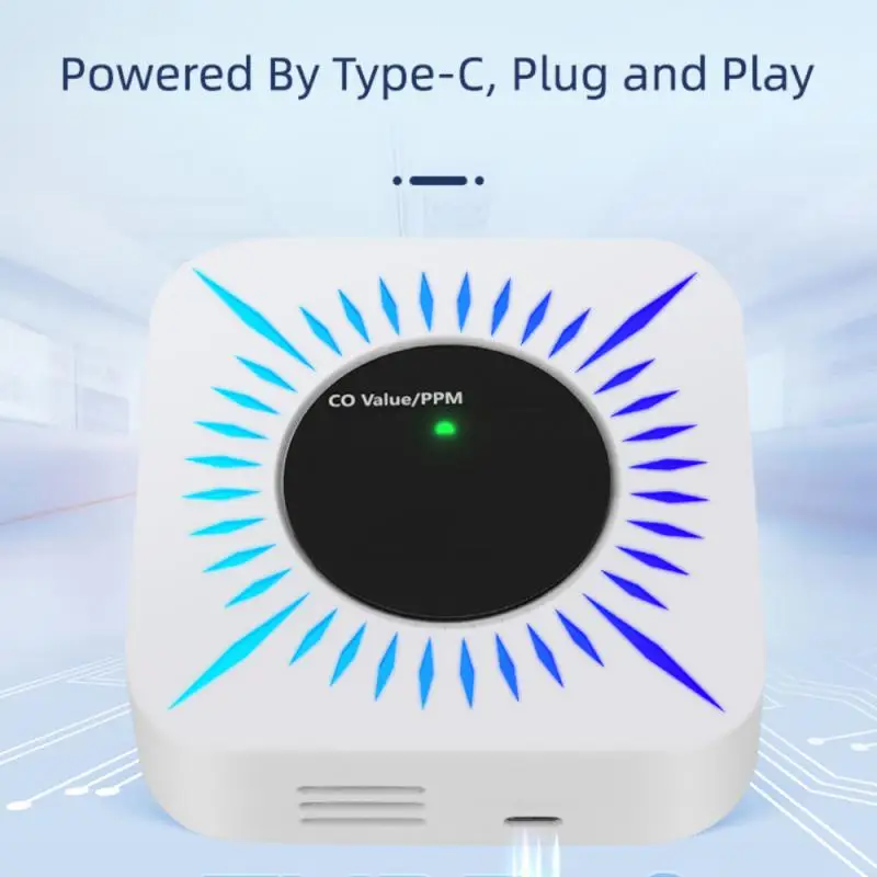 كاشف الغاز ضمان السلامة المتين التكنولوجيا المتقدمة 24/7 مراقبة المنزل الذكي إنذار مشترك لغرفة النوم إنذار سهل الاستخدام