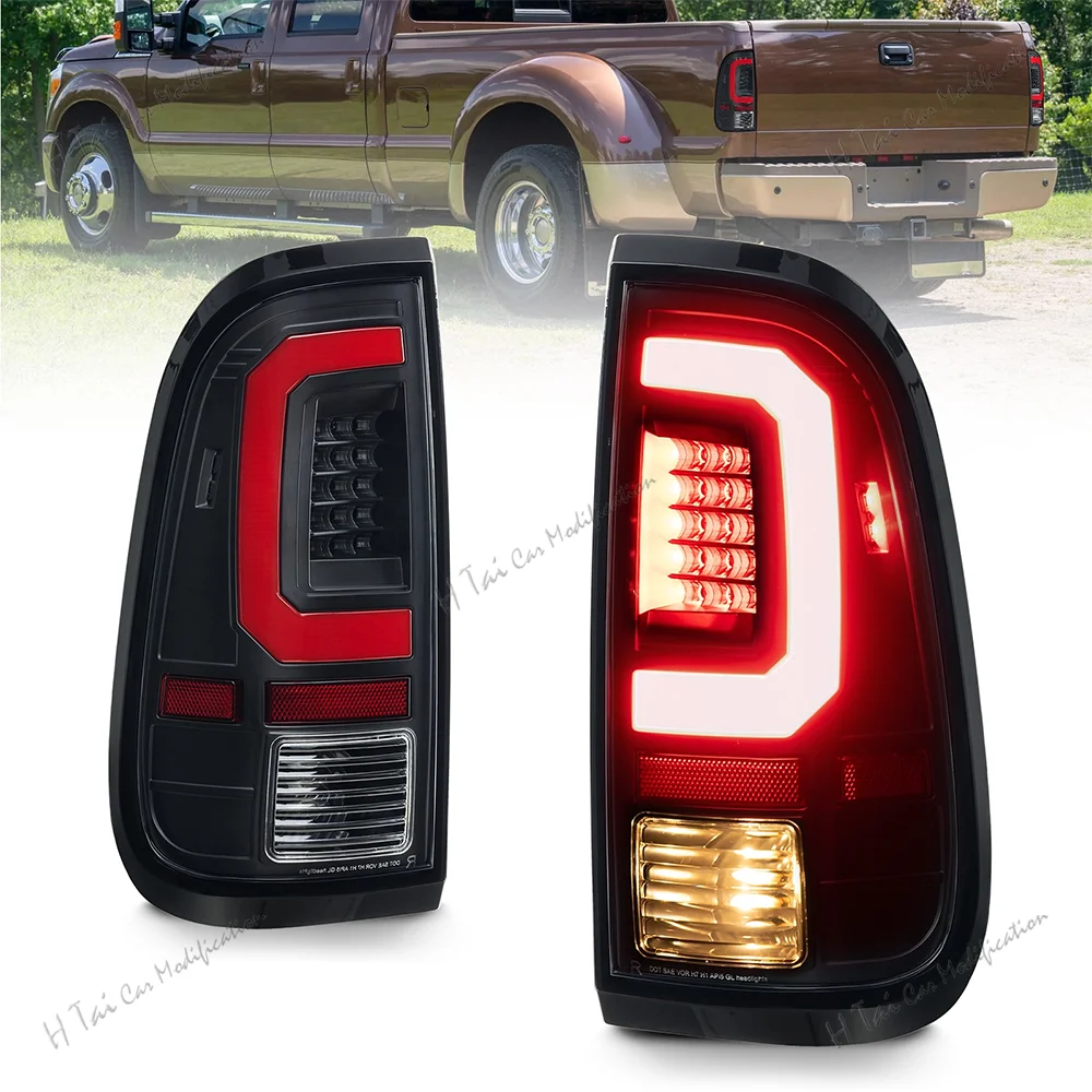 LED Tail Lights For Ford F-250 F-350 F-450 F-550 2008-2016 Rear Lamps Taillights Fog Lights Turn Signal Car Taillight Assemblies