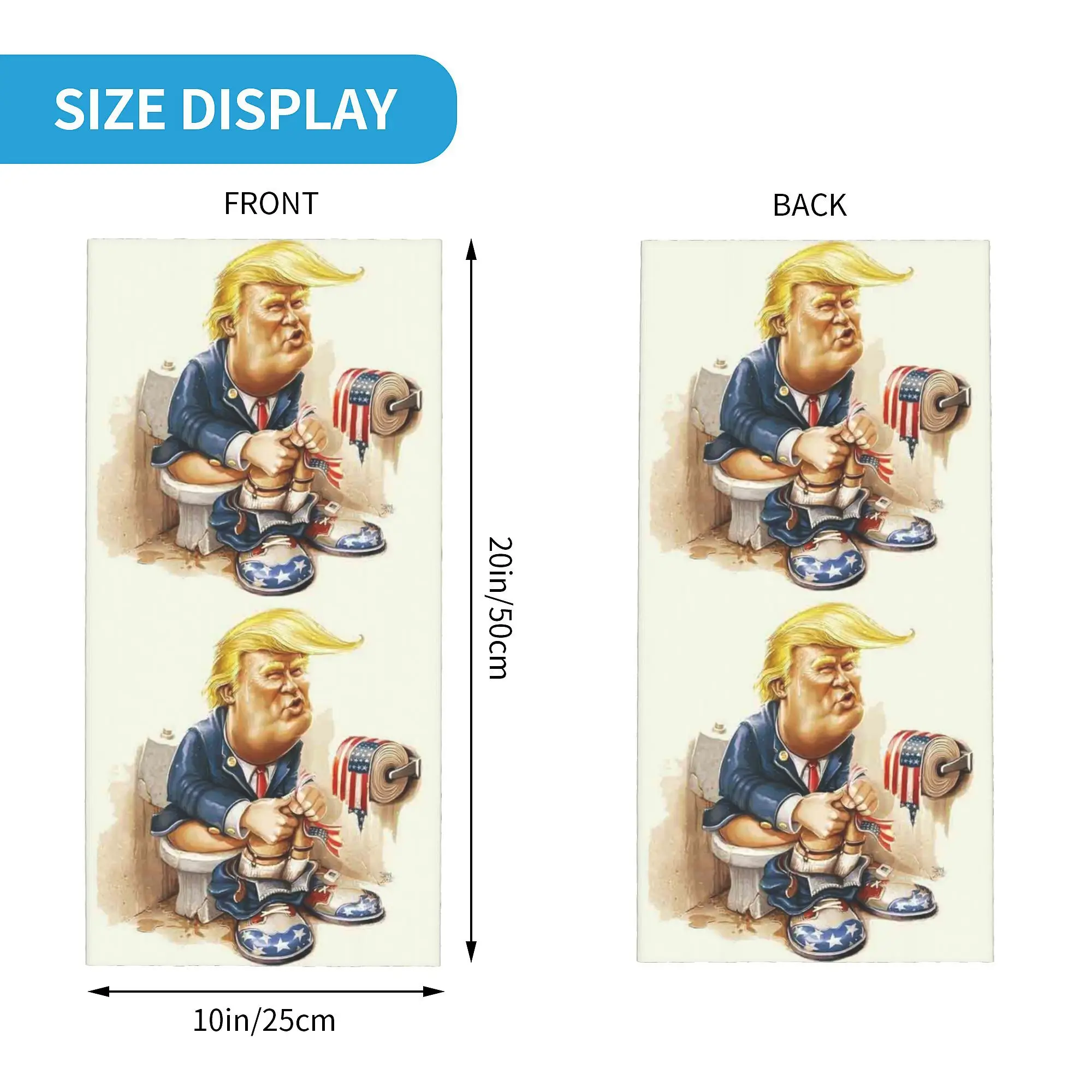 Custom Donald Trump  Bandana Neck Gaiter for Ski Camping Women Men Wrap Scarf  Headband Warmer