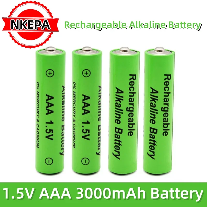 AAA  Rechargeable AAA 1.5V 3000mAh Alkaline Battery lpega for Flashlight Toys Watch MP3 Player Radio Wholesale