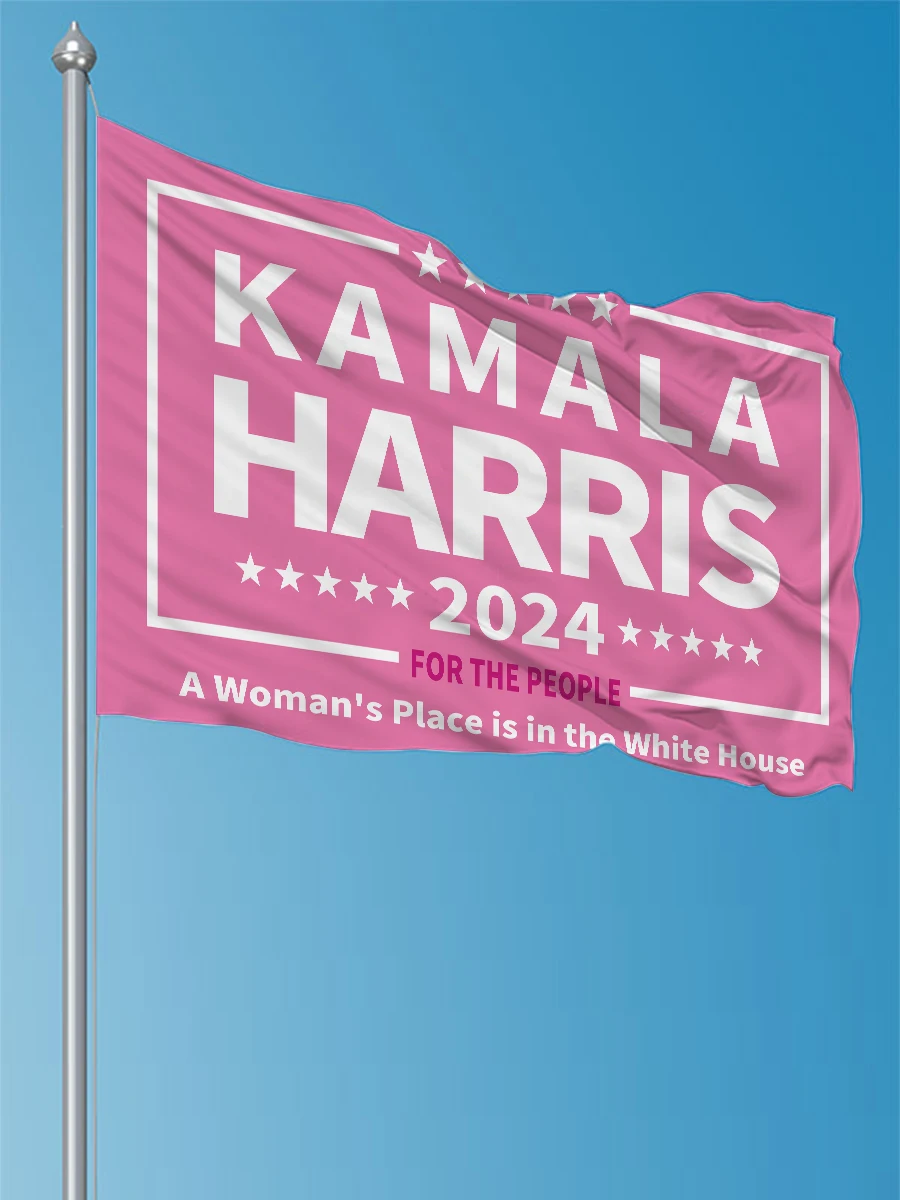 3Jflag 90x150cm Kamala Harris 2024 Flag un posto da donna è nelle elezioni della casa bianca bandiere divertenti arazzo in poliestere