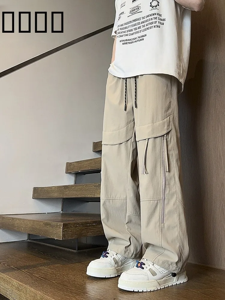 

Thiened Fce Lined Loose Fit Mountain Series Cargo Pants for Men And Women Autumn Winter Trendy Brand Casual Long Trousers