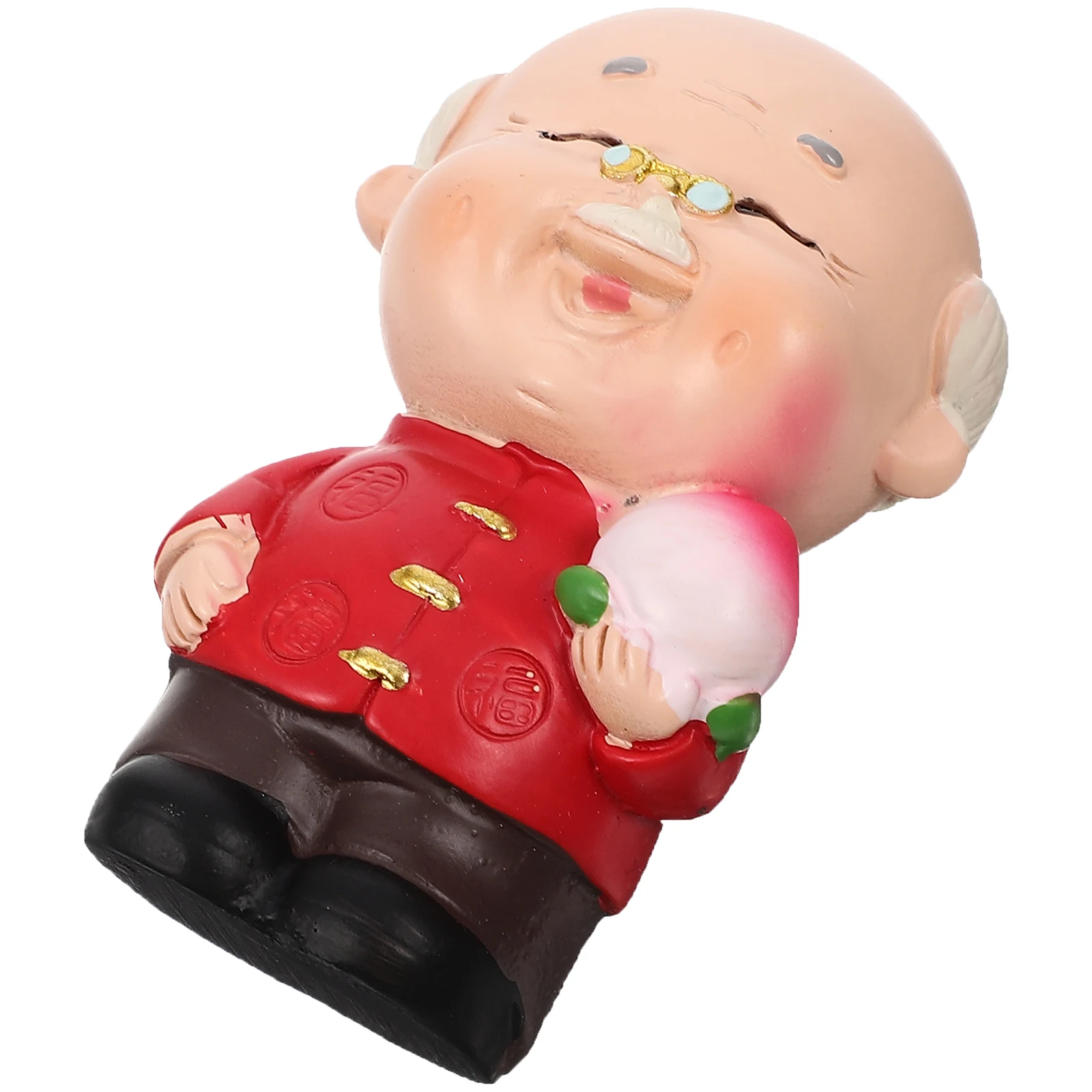 

Miniature Figurines Cake Decoration Chinese Elder Statue Birthday Party Supplies Resin Material Cartoon Design Compact