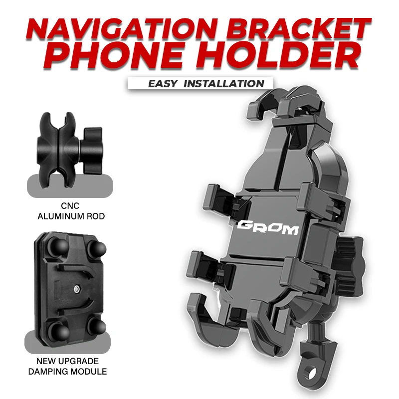 

Держатель для телефона на мотоцикле, навигационный кронштейн для езды, противоударный для Honda CB750 CBR Grom CT125 MSX NC750X, аксессуары для мотоциклов