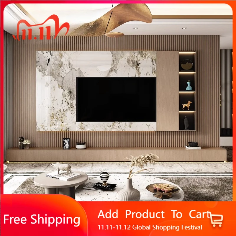 

Designer Nordic TV Cabinet Solid Wood Living Room Storage Trendy Tv Table Entertainment Display Archivadores Salon Furniture