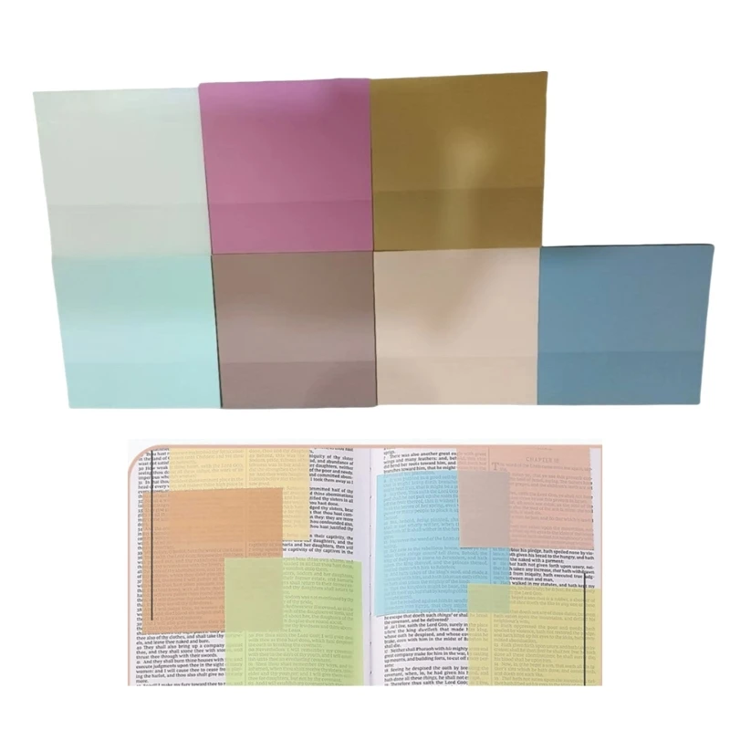 7 PCS Auto-adesivo Stickier Note Clear Memonst Pad à prova d'água Notas mais pegajos