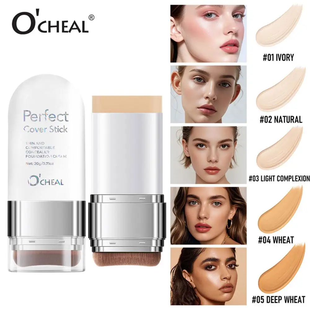 

Double-ended Foundation Stick Thin And Comfortable Concealer Foundation Cream Waterproof Long-lasting Makeup Perfect Cover Stick