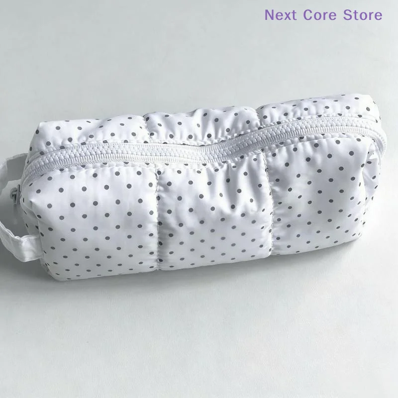[NC]Polka Dot Design Pencil Case Large-capacity Soft Touch Pen Bag Stationery Pouch Students[NC]
