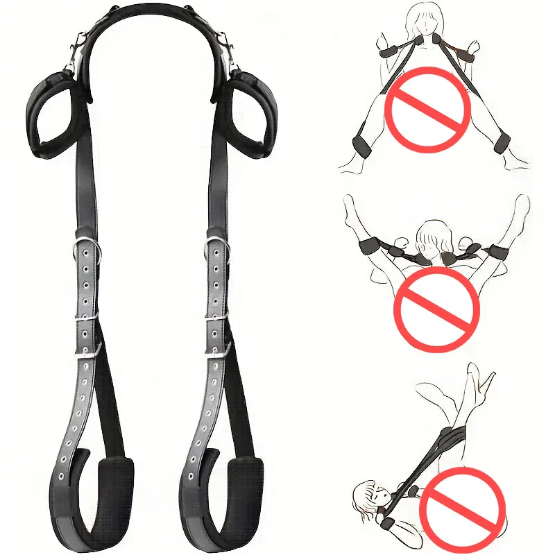 Sex Bondage Fetish Set Kit Handcuffs Sextoy Hand Legs Wrist Ankle Cuff Erotics Slave Sadomasochism Bed Restraint BDSM Adult Toy