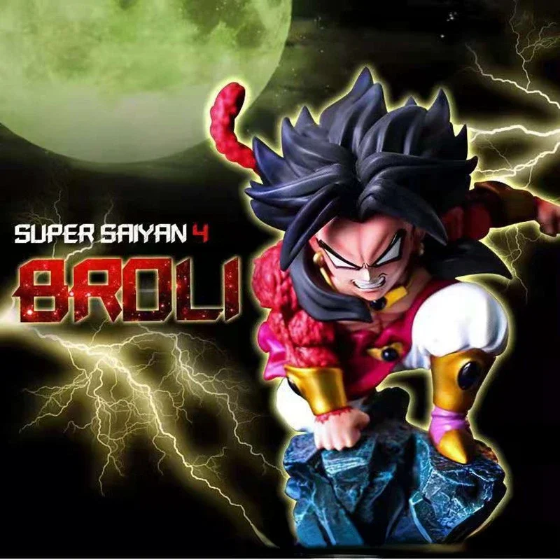 Nieuwe 12Cm Drakenbal Q Versie Saiyan Super 4 Broly Level 4 Auto Handgemaakte Anime Model Pop Ornamenten