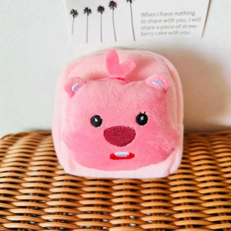 Cute Cartoon BeaverTree Bear Plush Backpack Coin Purse For AirPods Pro2 Storage Bag For Women Kids Wallet With Zipper