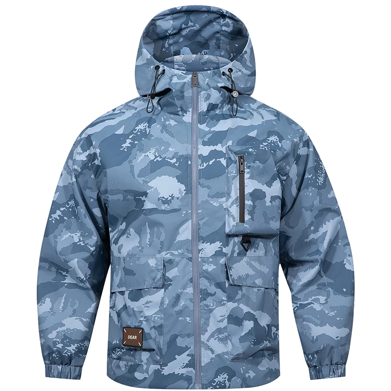 

Outdoor Camouflage Tactical Jacket Men's Spring Autumn Lightweight Waterproof Windproof Breathable Mountaineering Fishing Jacket