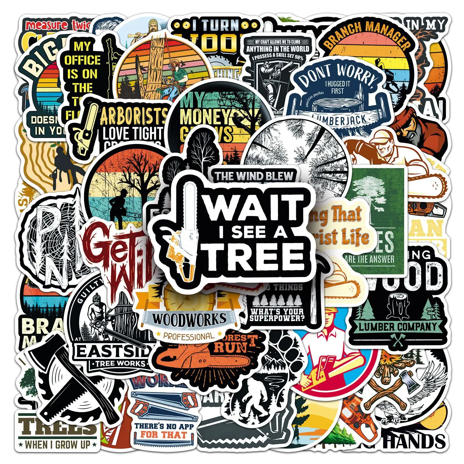 

50PCS Cartoon Outdoor Forestry Graffiti Sticker DIY Decorative Mobile Phone Case Notebook Water Cup Toy Gift Sticker