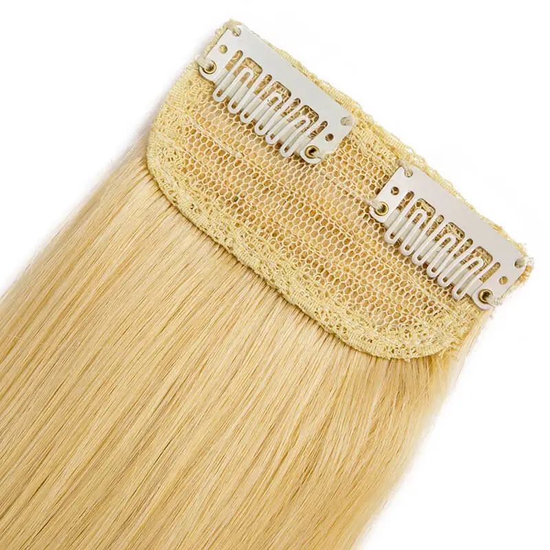 Straight Mini Clip In One Piece 4-12Inch Real Natural Human Hair Remy Hair Pad On Both Sides For Women With Clips in Extensions