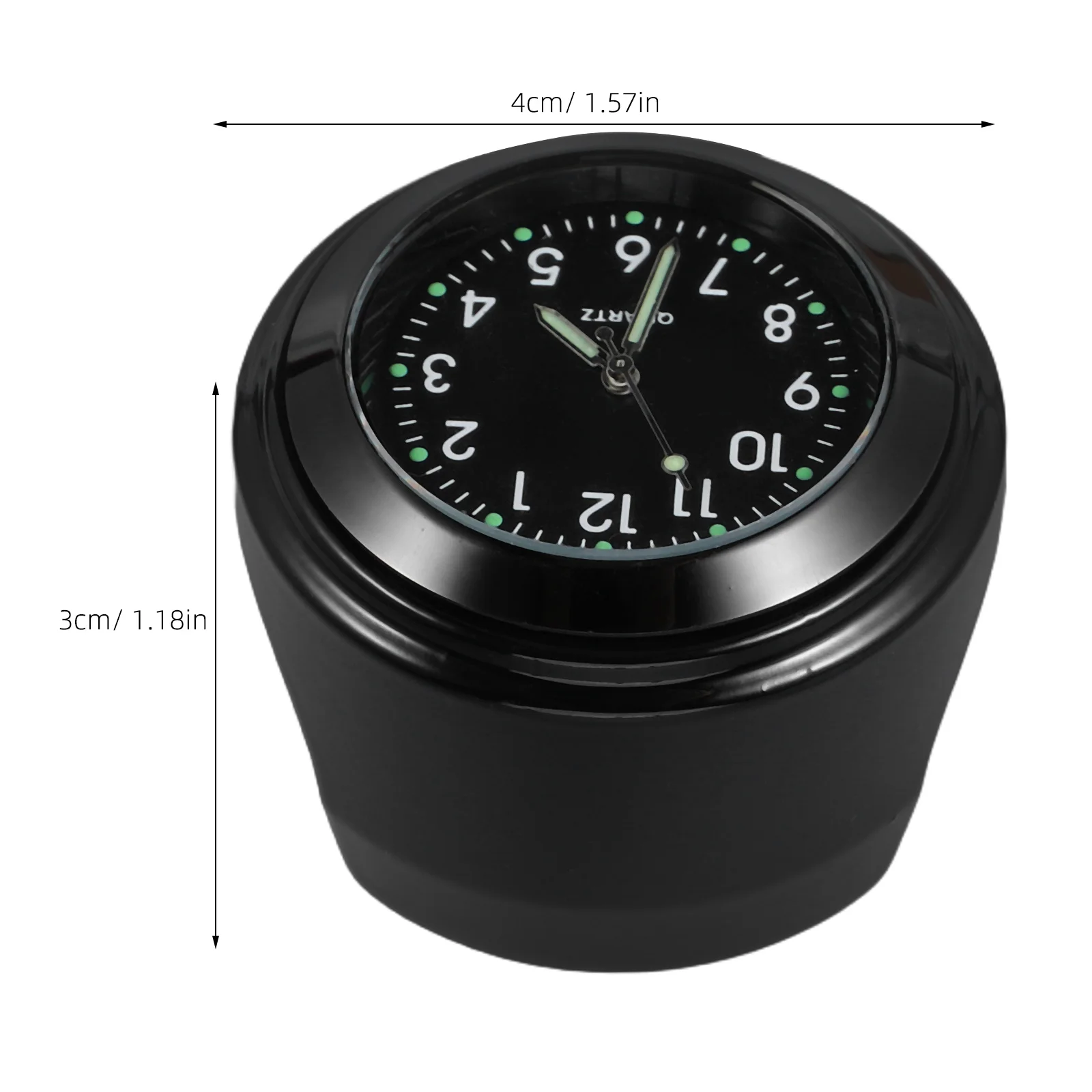 1Set Motorcycle Handlebar Clock Aluminum Alloy Quartz Movement Thermometer Dustproof Waterproof Ride Temperature Gauge Bike