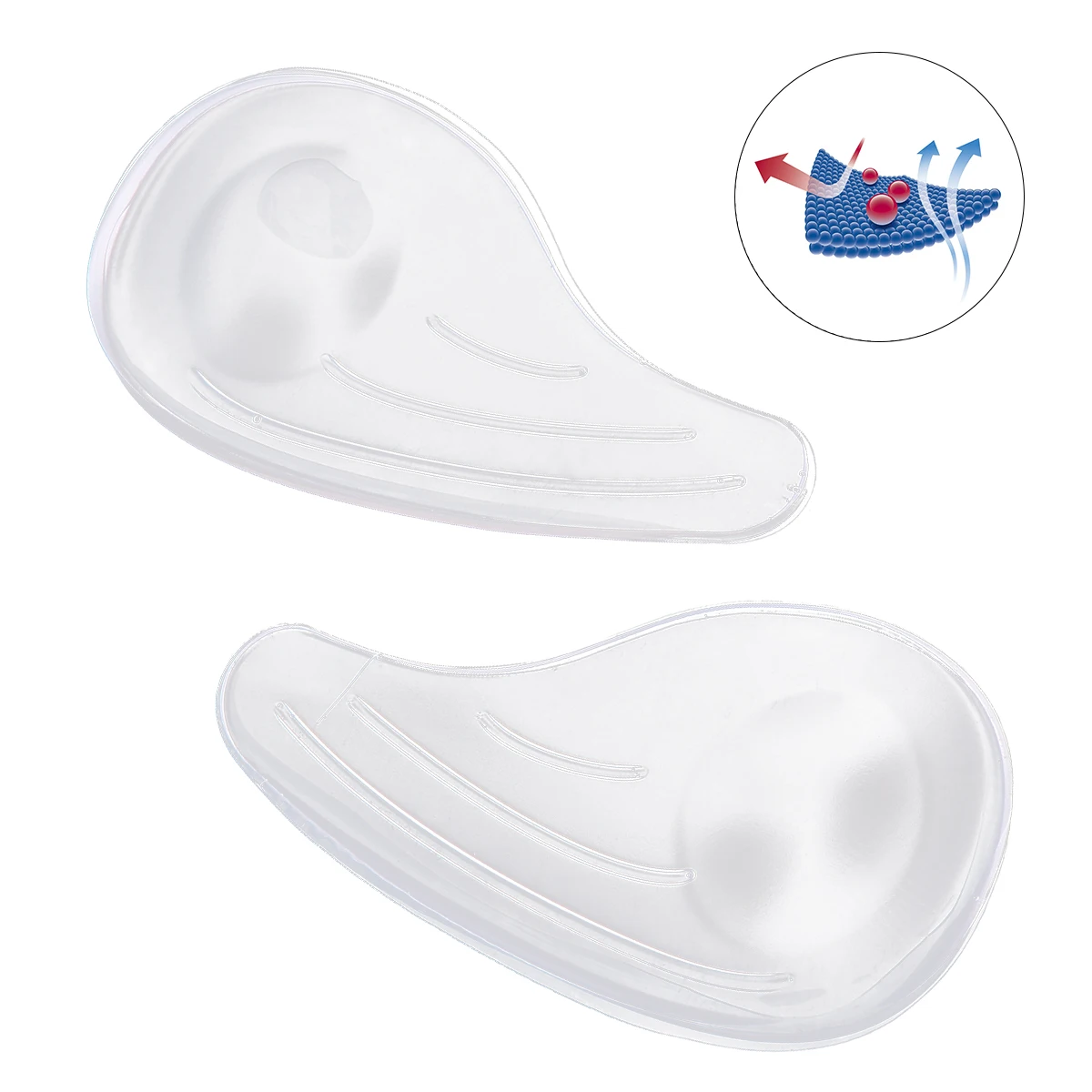 

2 Pairs Orthopedic Insoles for Men Flat Foot Pads Gel Arch Support Silica Shoe Women Man