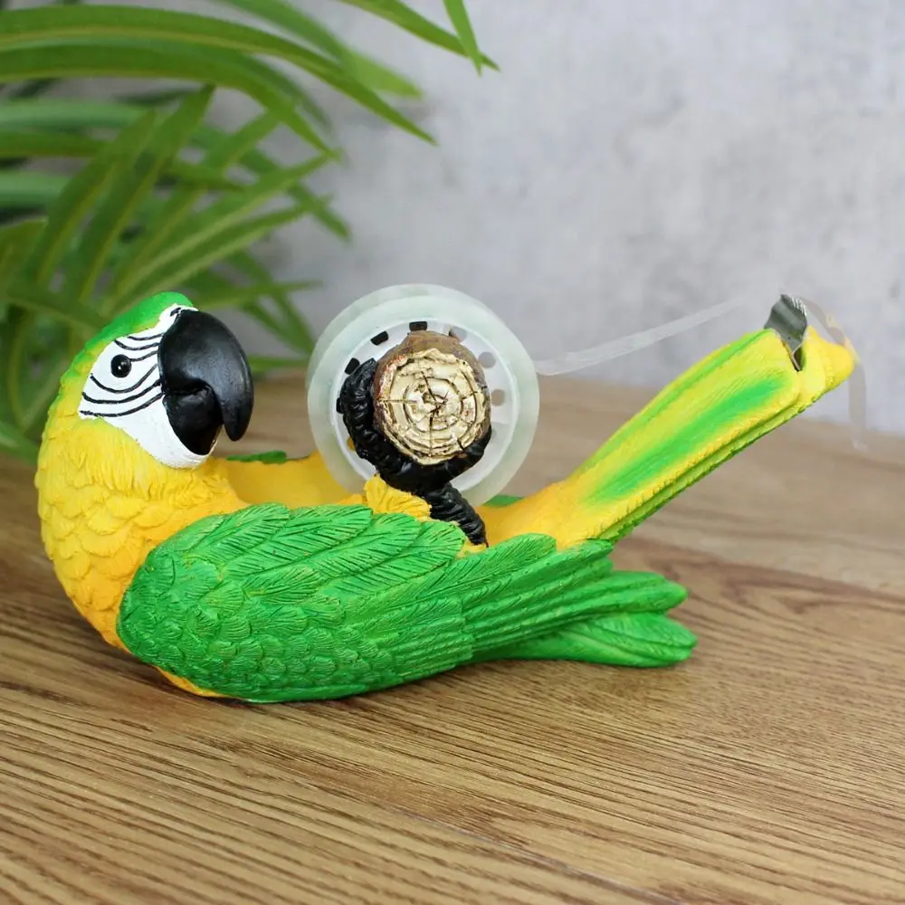 1 Set Cute Parrot Tape Dispenser Animal Shape Easy to Use Bird Shaped Tape Holder Cartoon Parrot Desktop Ornaments Desk