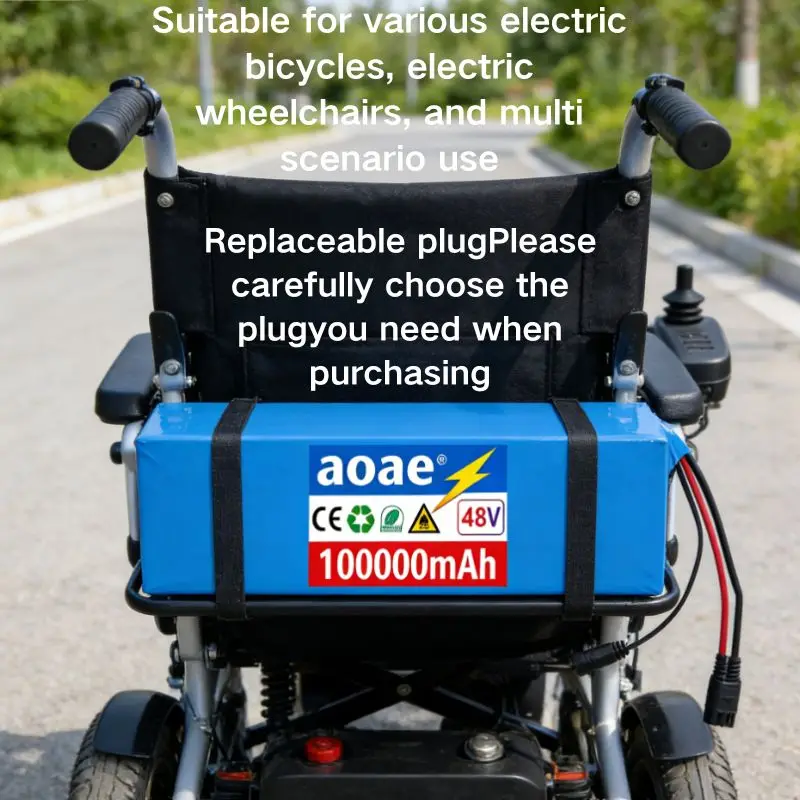 13S8P Electric Scooter Battery Pack 48V Strong Large Capacity Lithium Ion Battery For E-Scooter Electric Wheelchair With Bms 20A