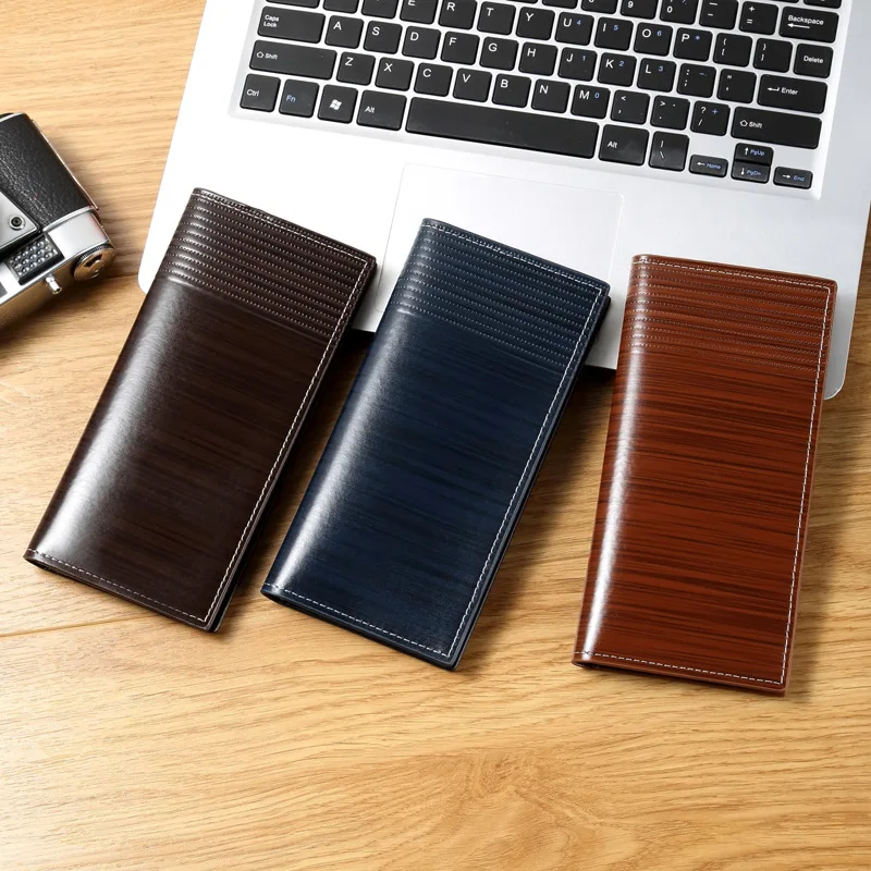 Mens Long Section Wallet Fashion Lightweight Soft PU Leather Mens Horizontal Multifunctional Wallet cartera mujer 2025
