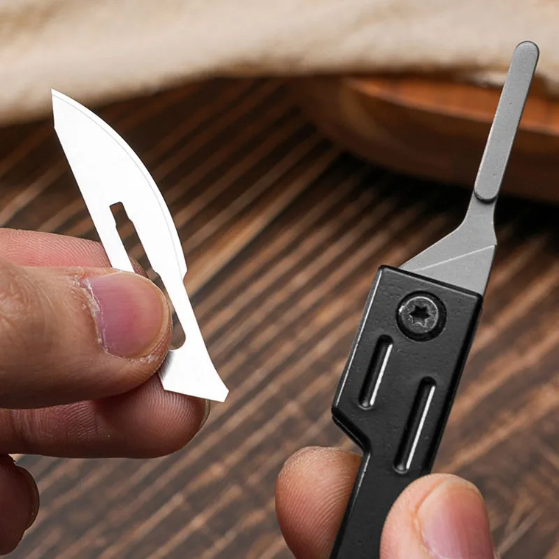 Foldable and Replaceable Blades, Multifunctional, Compact, Portable and Sharp All-steel Handmade Knife