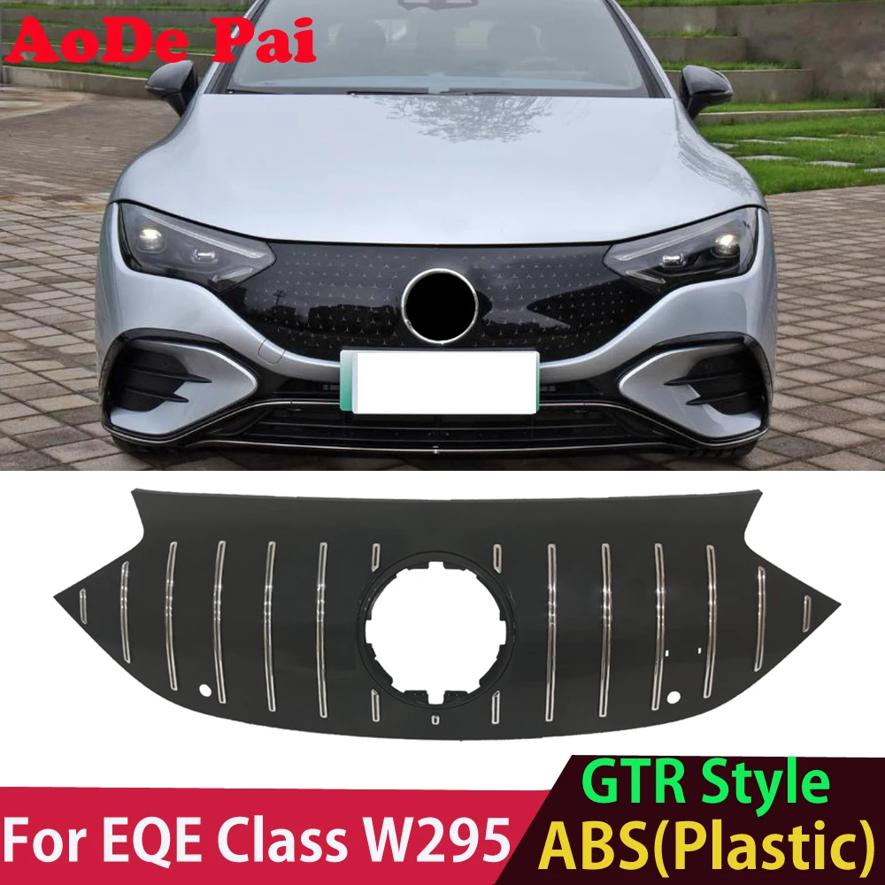 

W295 Grille GTR Style Front Bumper Mesh Hood Grill Grid for Mercedes EQE Class V295 EQE350 EQE500 EQE300 ,Not for EQE SUV