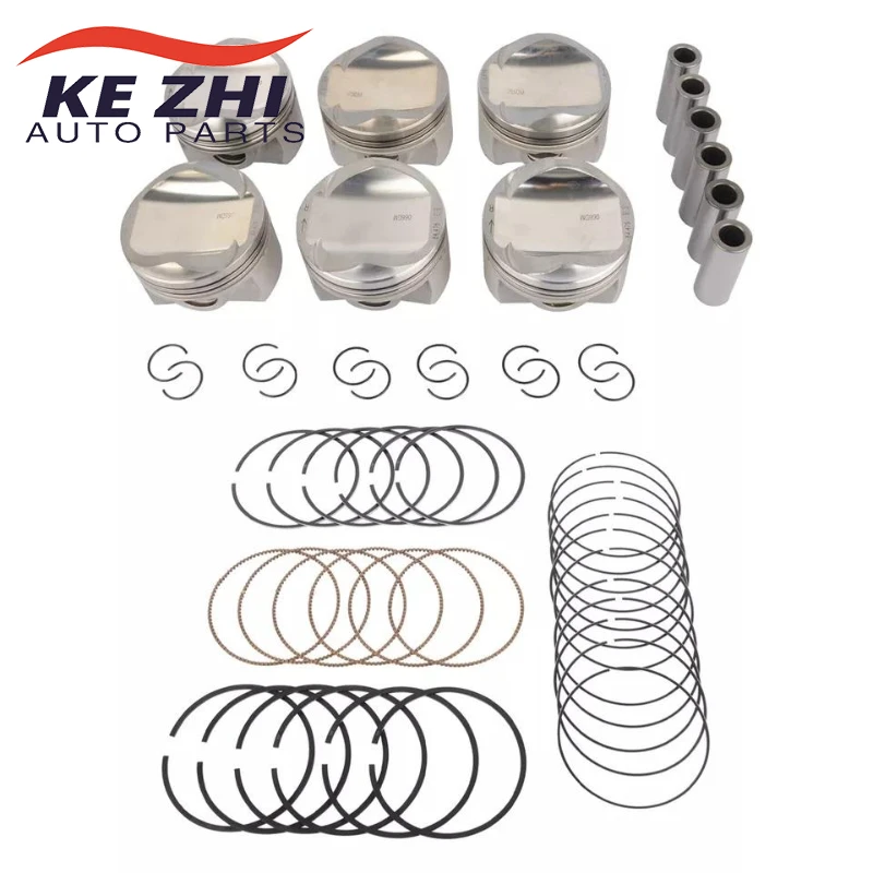 06E107065DM 06E107066DM 06E198151Q 6x Pistons & Rings Φ84.51mm For AUDI S4 S5 A6 A7 A8 Q5 Q7 3.0 TFSI